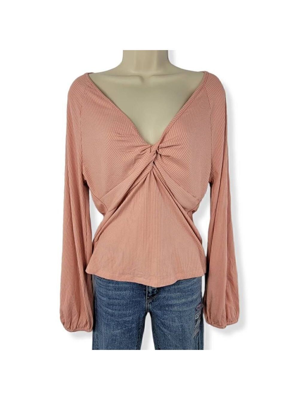 American Rag low cut twist front Blouse Large Junior